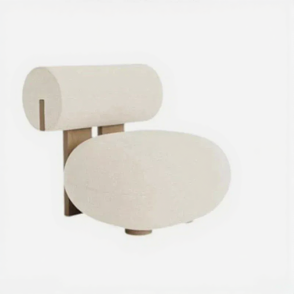 Cylinder-Back Minimalist Accent Chair