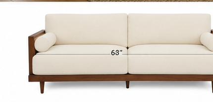 Arden Solid Wood & Natural Cane Upholstered Sofa Set