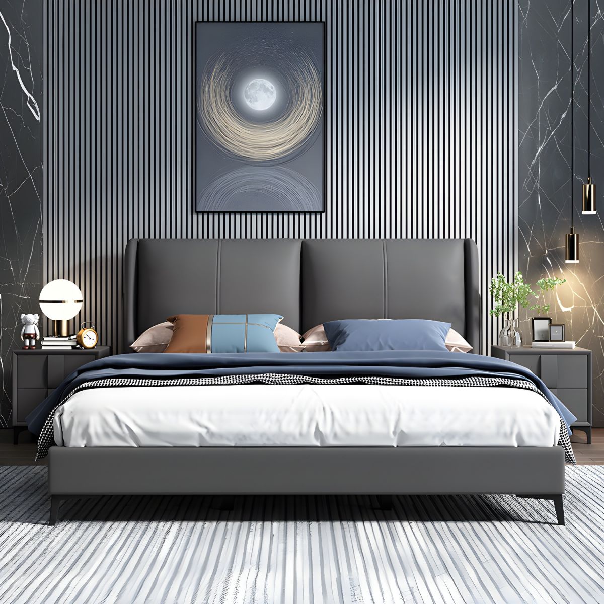 SnuggleSoft Premium Foam Upholstered Bed