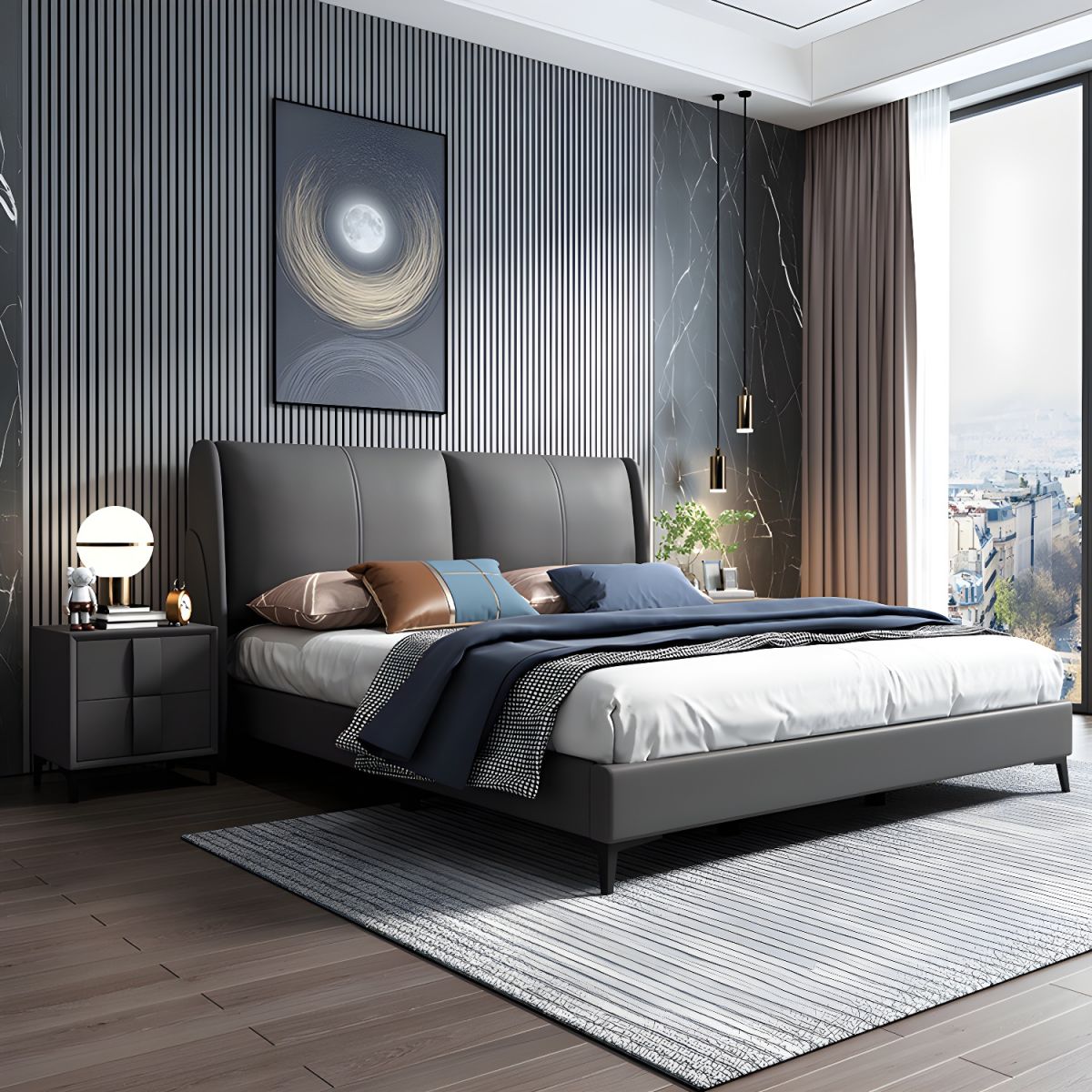 SnuggleSoft Premium Foam Upholstered Bed