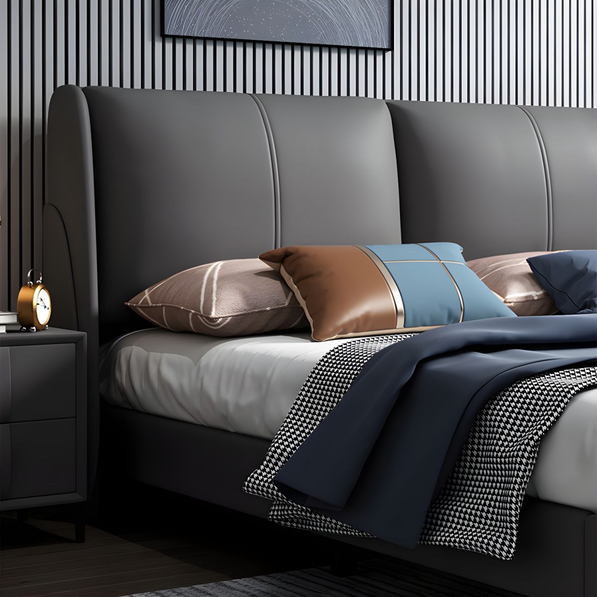 SnuggleSoft Premium Foam Upholstered Bed