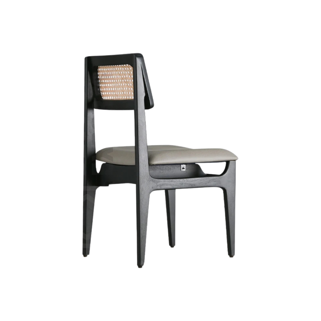 Noir Cane Dining Chair