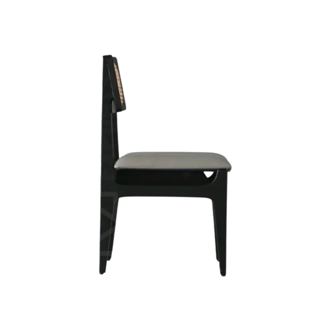 Noir Cane Dining Chair