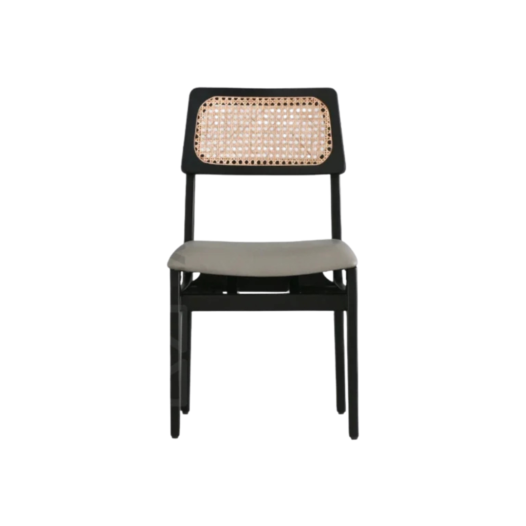 Noir Cane Dining Chair