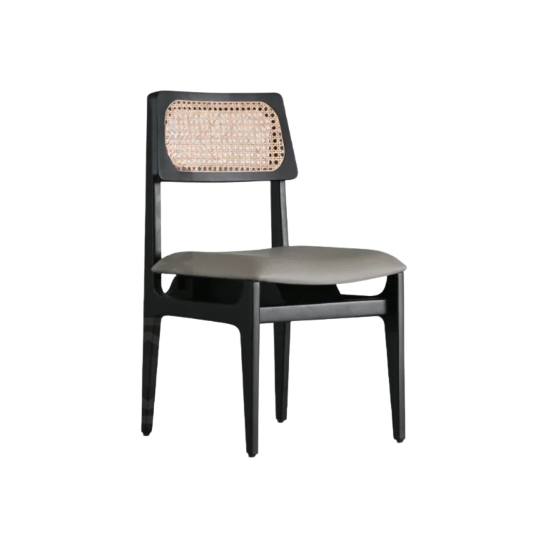 Noir Cane Dining Chair