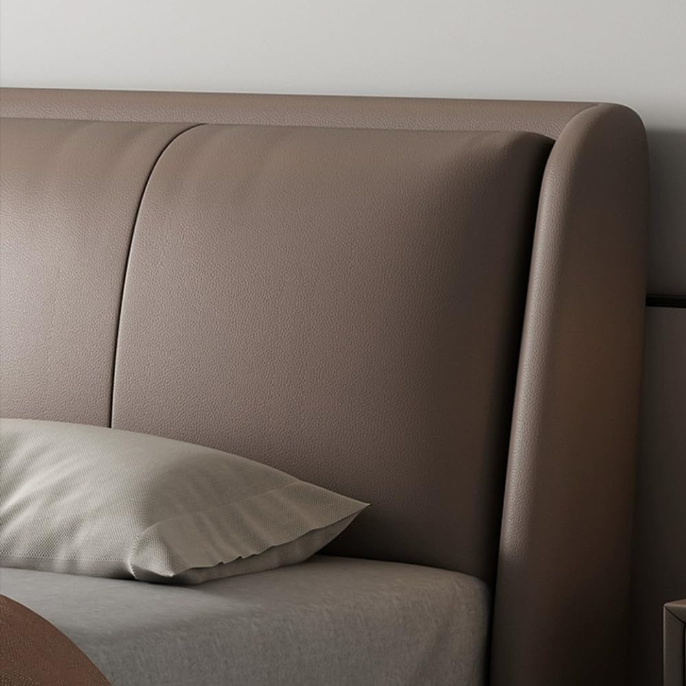 Modena Classic Italian Leather Upholstered Bed