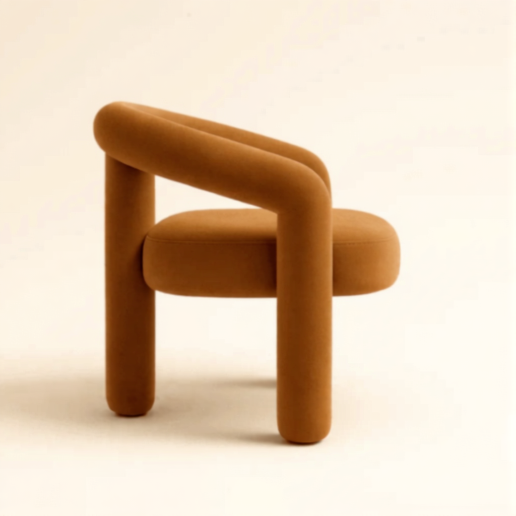 Bold Tubular Postmodern Accent Chair