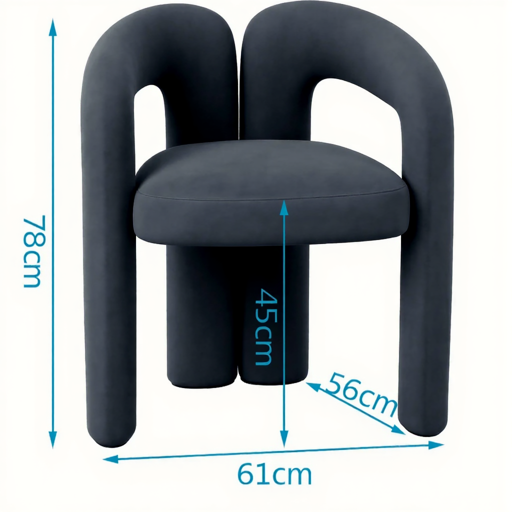 Bold Tubular Postmodern Accent Chair