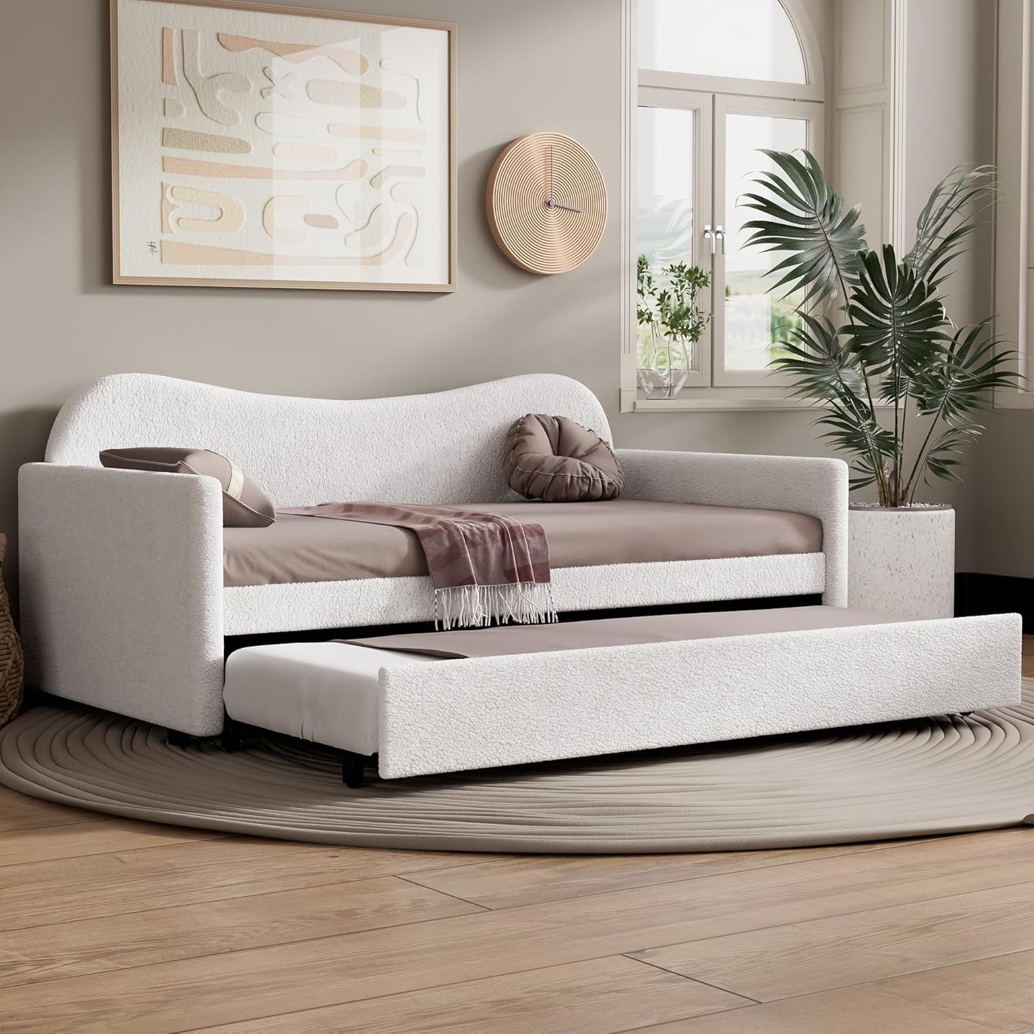 White sofa bed