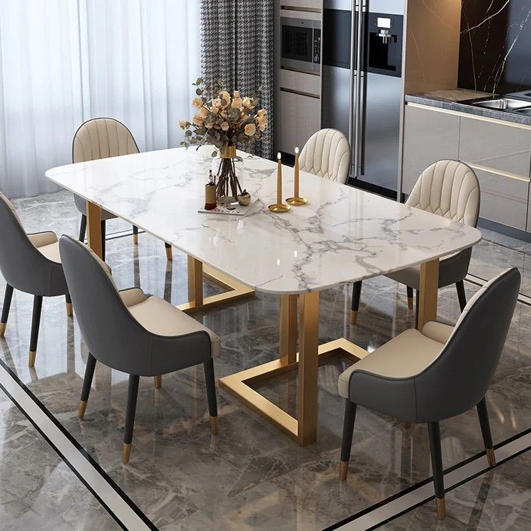 Verona Luxe Geometric Base Dining Table