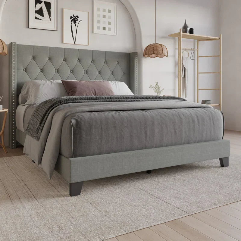 Ventara Gold Panel Upholstered Bed