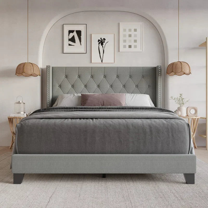 Ventara Gold Panel Upholstered Bed
