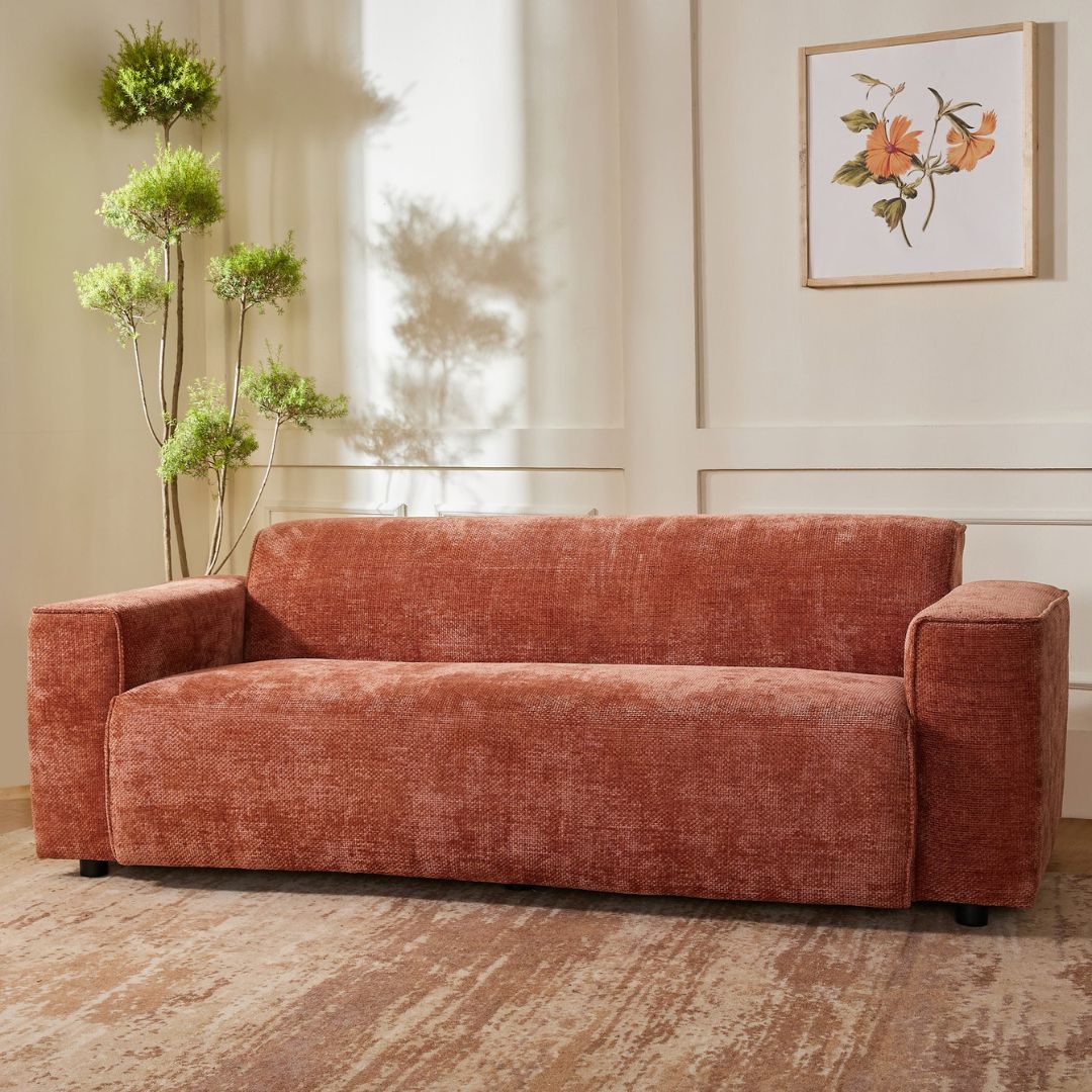 Aurelia Sage Plush 3 Seater Sofa