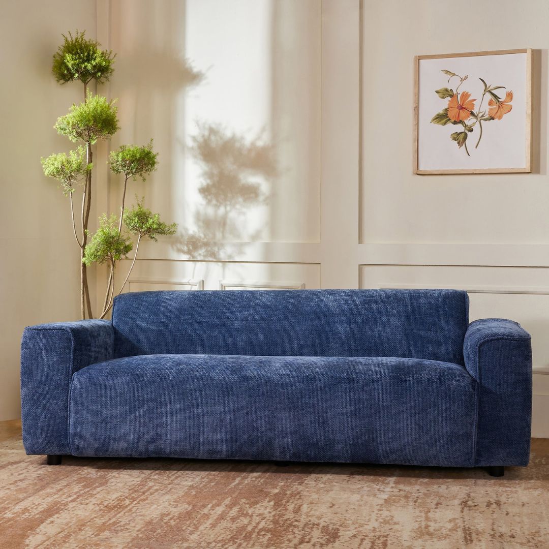Aurelia Sage Plush 3 Seater Sofa