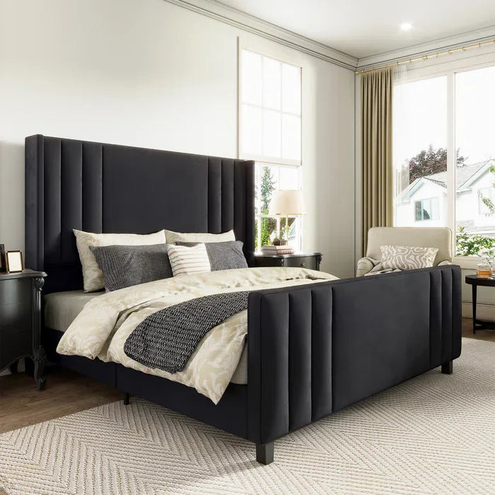Lunara Boucle Platform Upholstered Bed