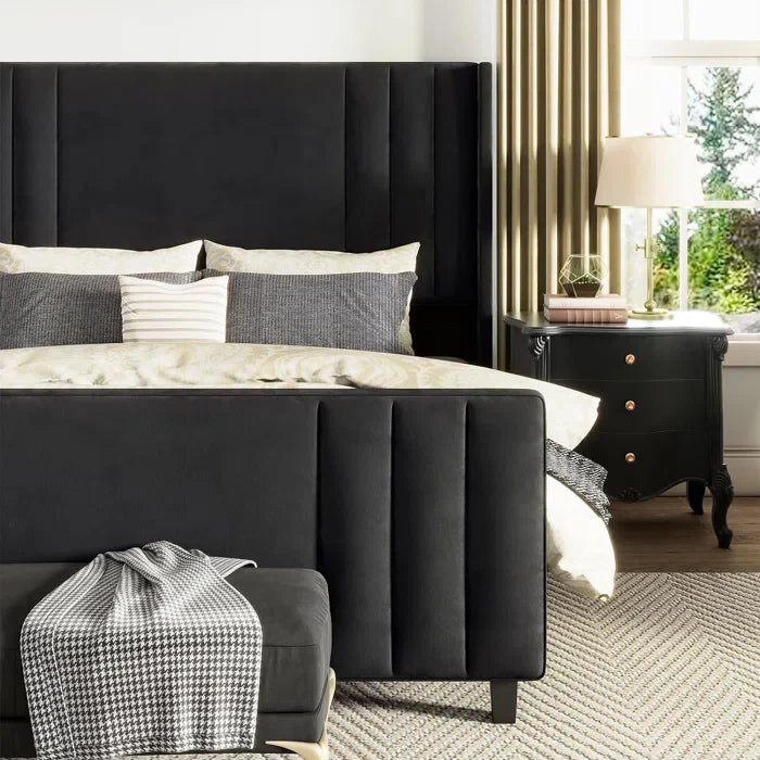 Lunara Boucle Platform Upholstered Bed