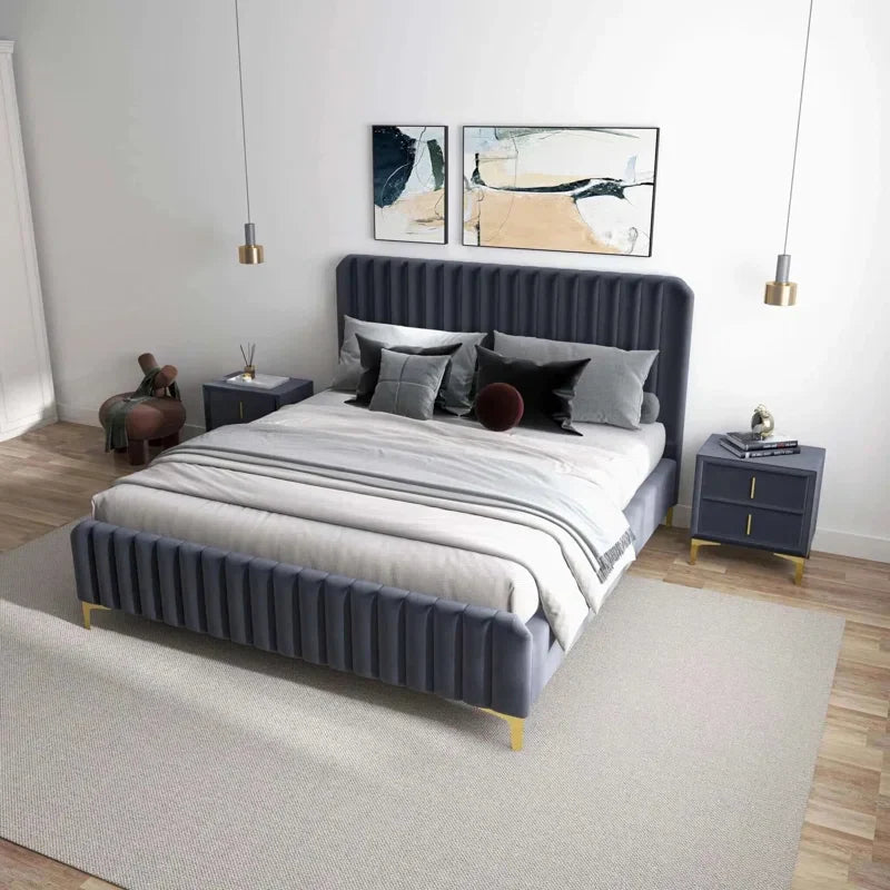 MarshCloud Boucle Upholstered Bed