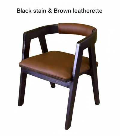 Milano Teak Wood Upholstered Restaurant Chair