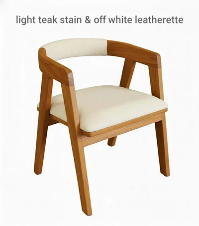 Milano Teak Wood Upholstered Restaurant Chair