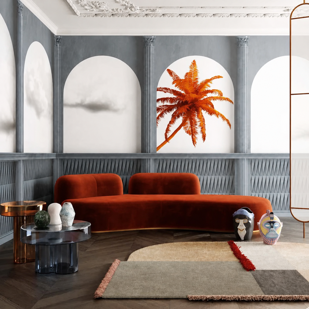 Kyoto Curve Contemporary 4 Seater Sofa