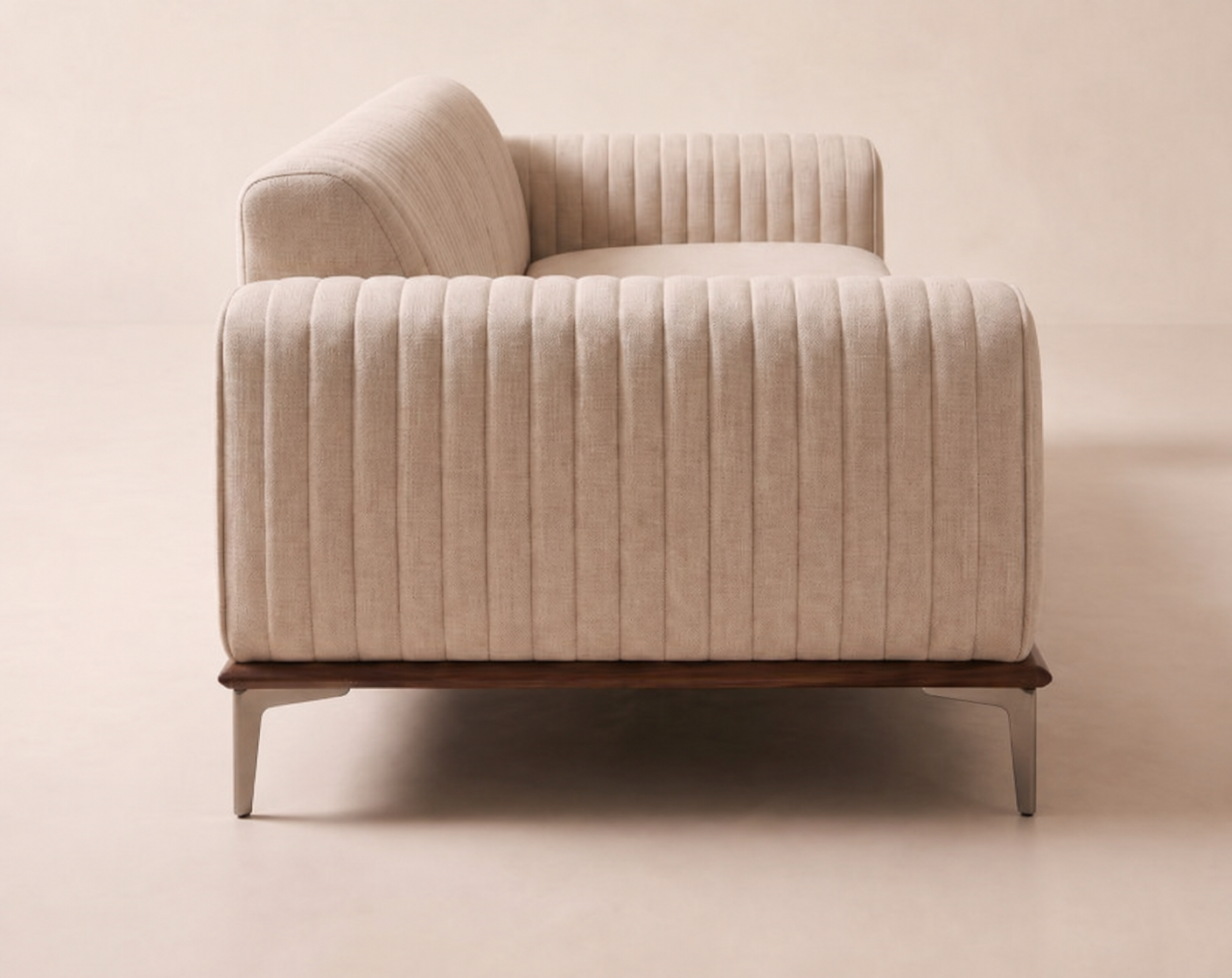 Aurelia 3 Seater Cotton Sofa in Jade Ivory