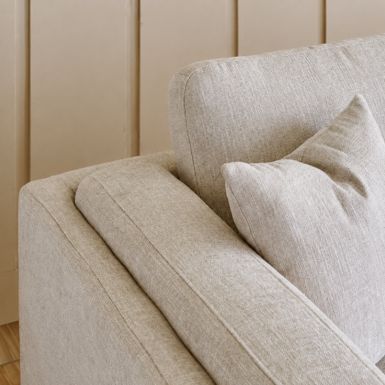 Lansbury NXT 3 Seater Fabric Sofa with Cushions - Beige