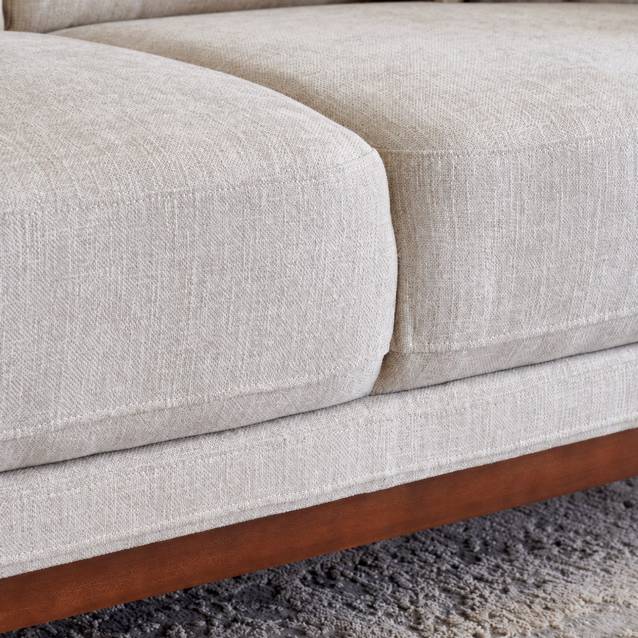 Lansbury NXT 3 Seater Fabric Sofa with Cushions - Beige