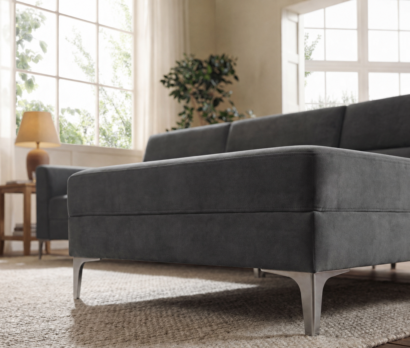Alden L Shape Right Aligned Corner Sofa with Adjustable Headrests