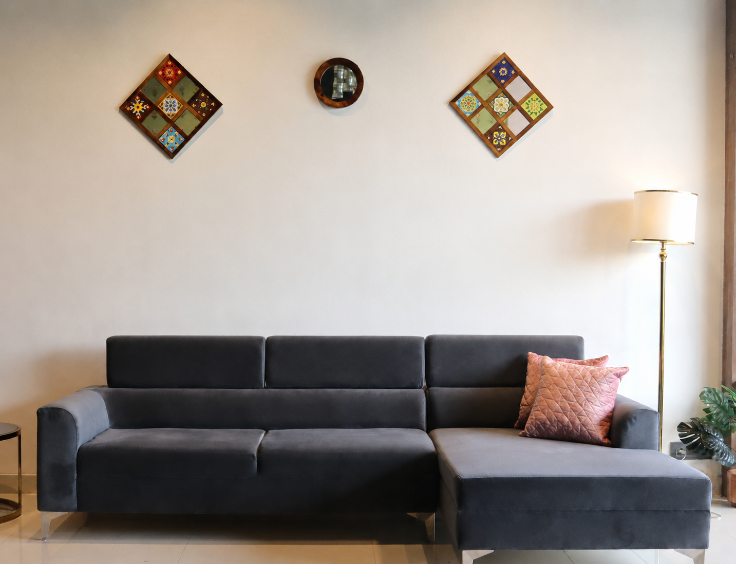 Alden L Shape Right Aligned Corner Sofa with Adjustable Headrests