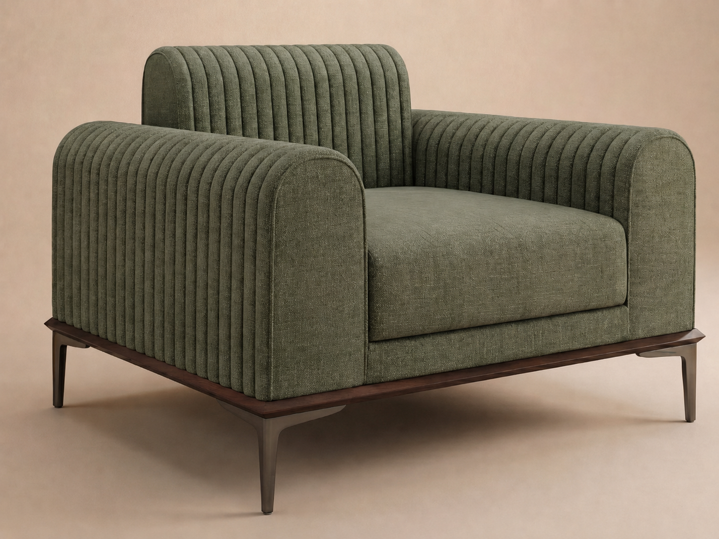 Verona 3+1+1 Seater Sofa Set – Sage Green