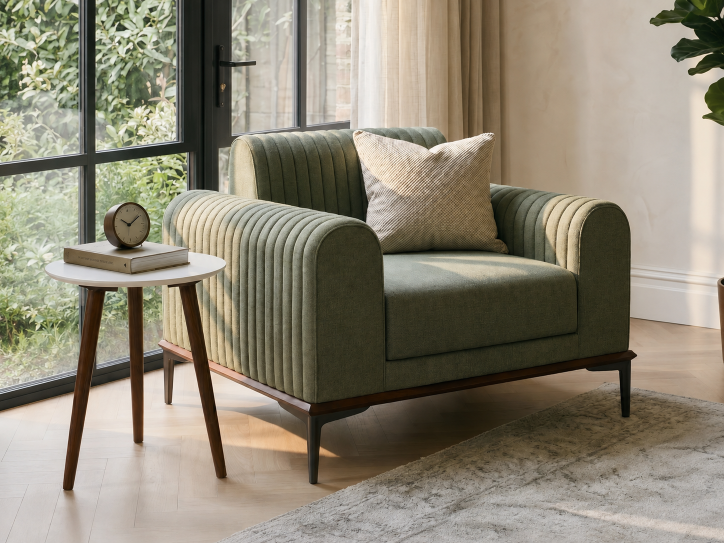 Verona 3+1+1 Seater Sofa Set – Sage Green