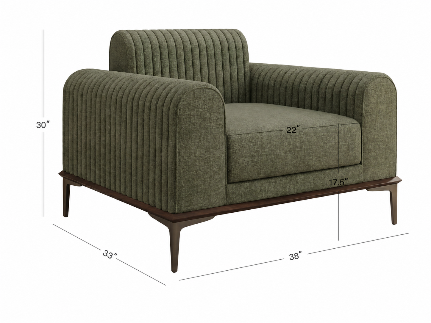 Verona 3+1+1 Seater Sofa Set – Sage Green