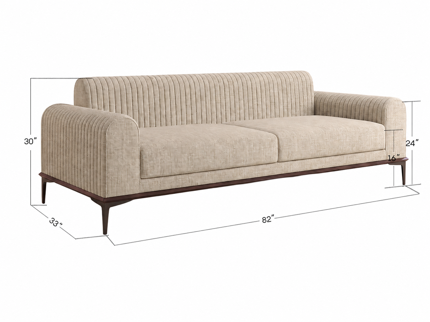 Aurelia 3+1+1 Seater Sofa Set – Jade Ivory