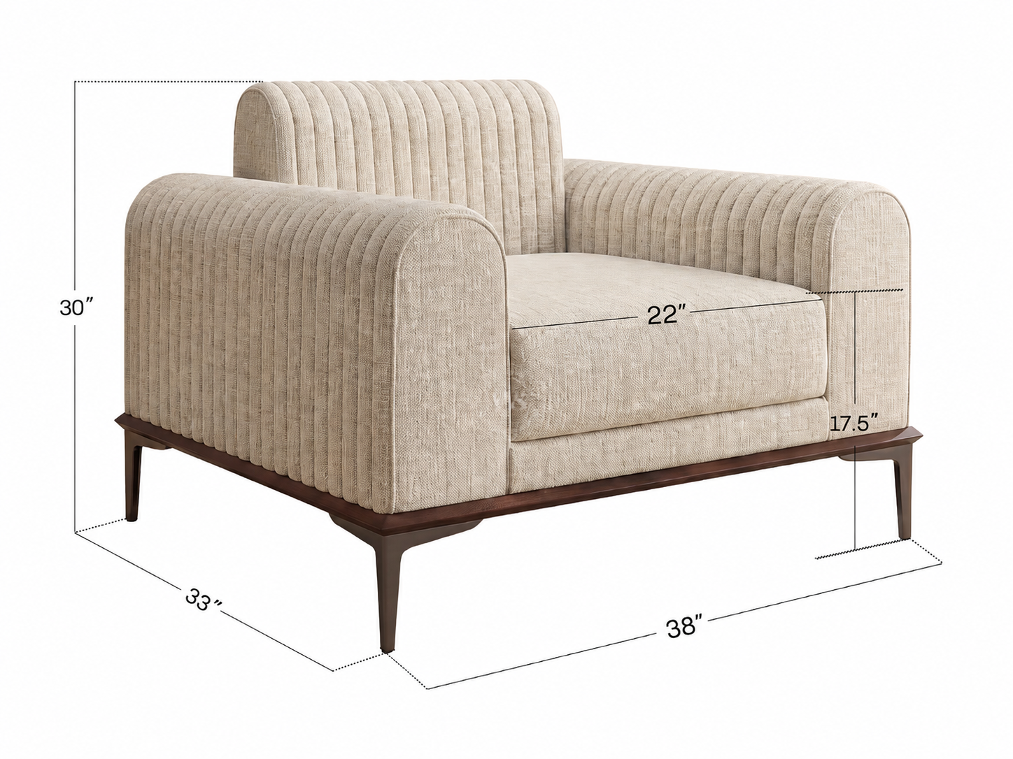 Aurelia 3+1+1 Seater Sofa Set – Jade Ivory