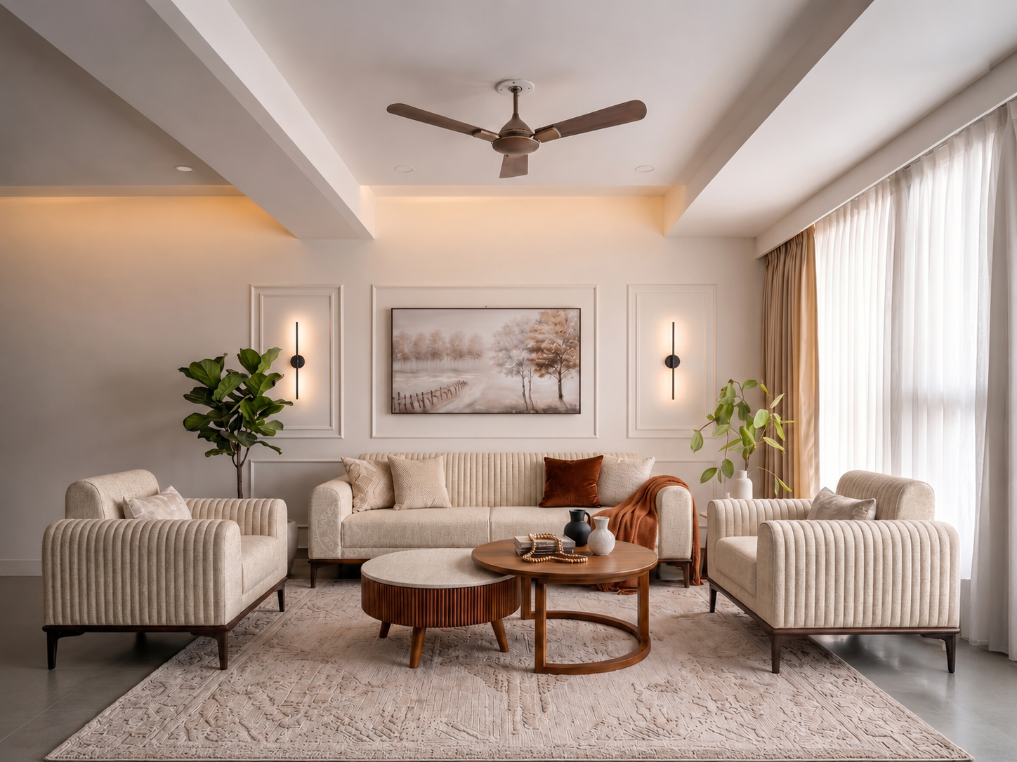 Aurelia 3+1+1 Seater Sofa Set – Jade Ivory
