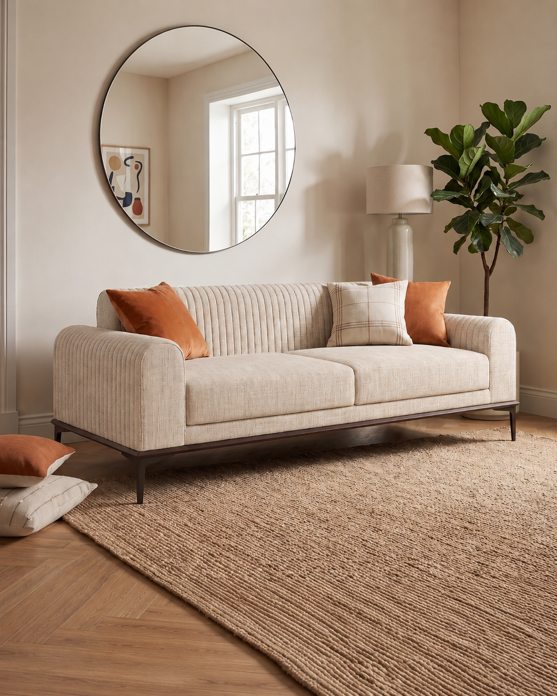 Aurelia 3+1+1 Seater Sofa Set – Jade Ivory
