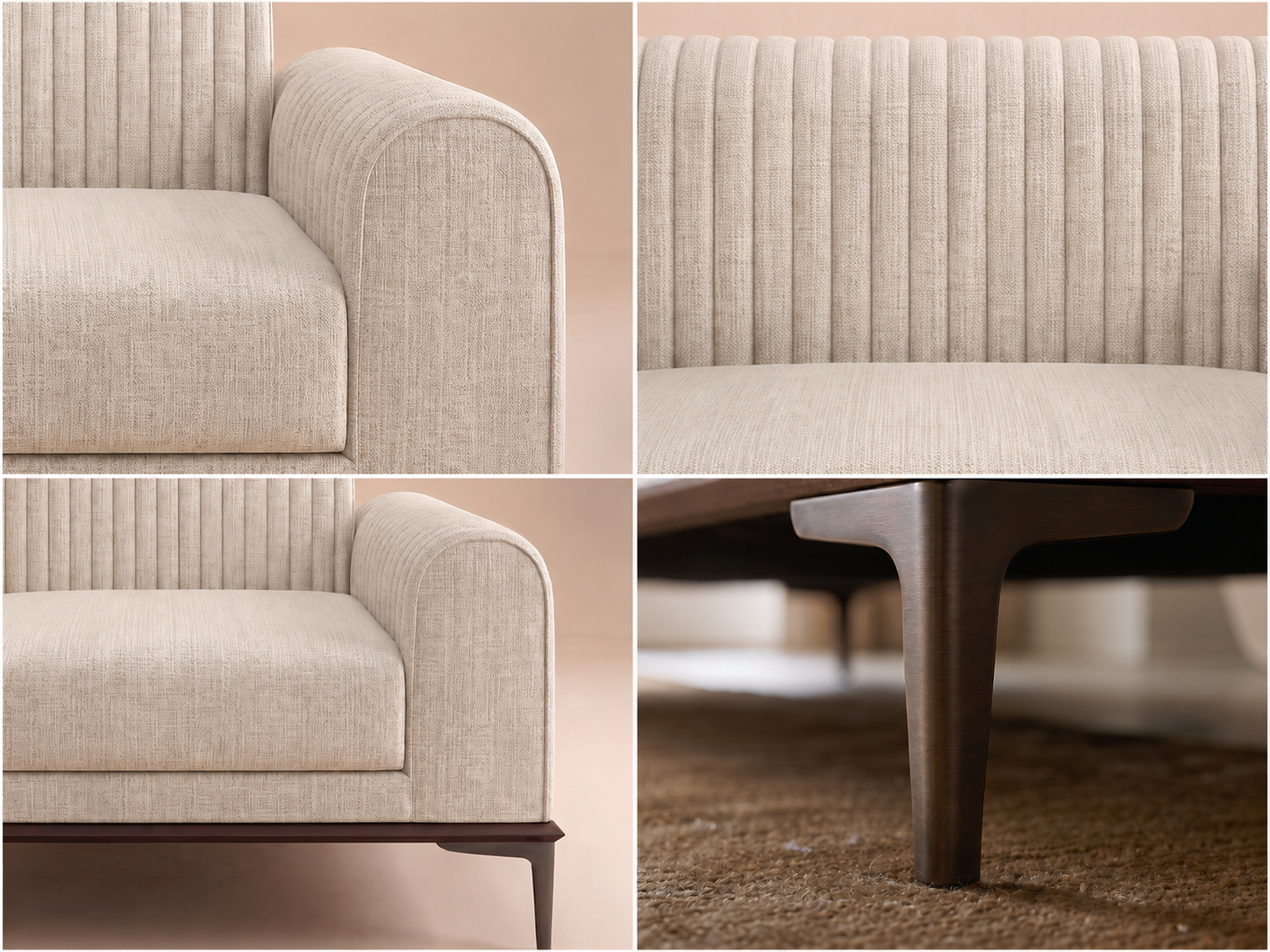 Aurelia 3+1+1 Seater Sofa Set – Jade Ivory