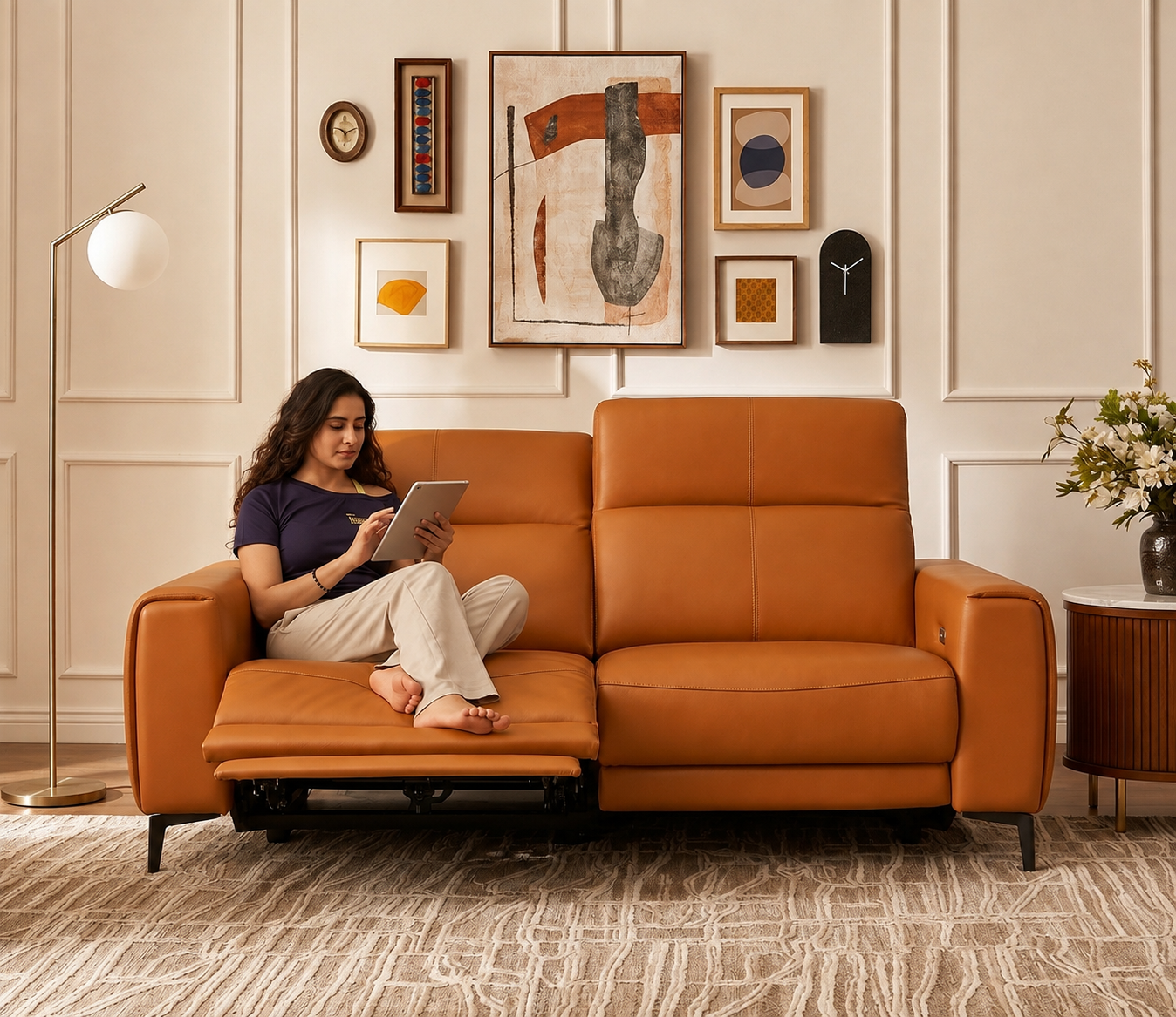 Ravello Premium Leatherette 2 Recliner Sofa Set