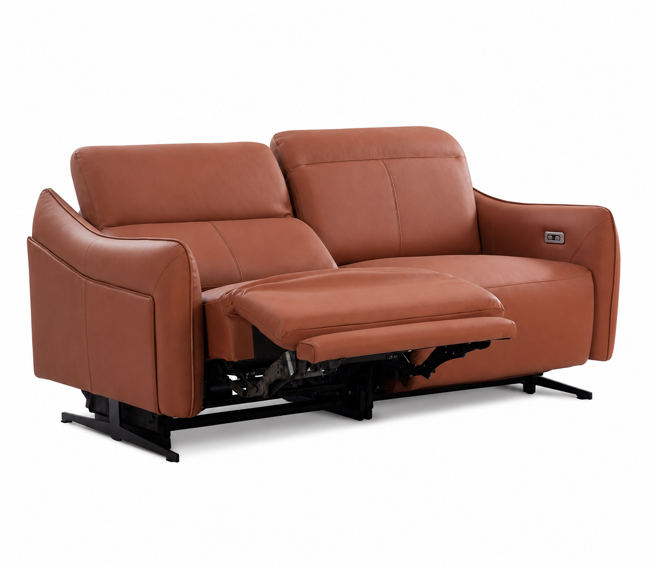 Evora Premium Dual Reclining 2-Seater Italian Leather Sofa