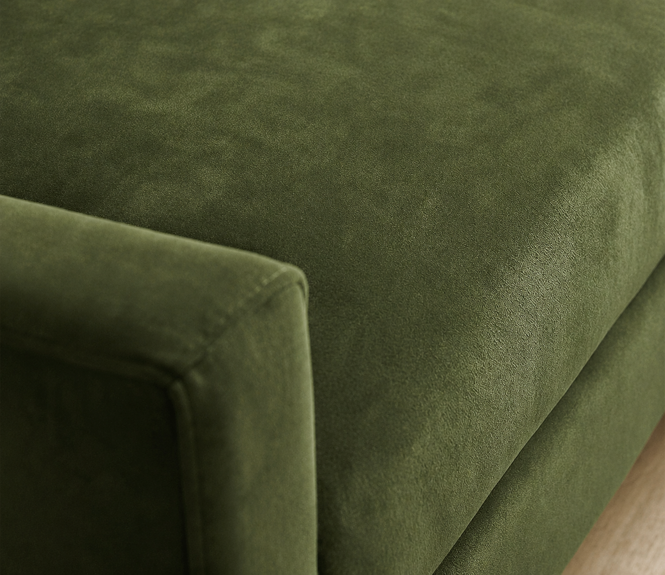 Vienna Luxe Green Sofa with Ottoman