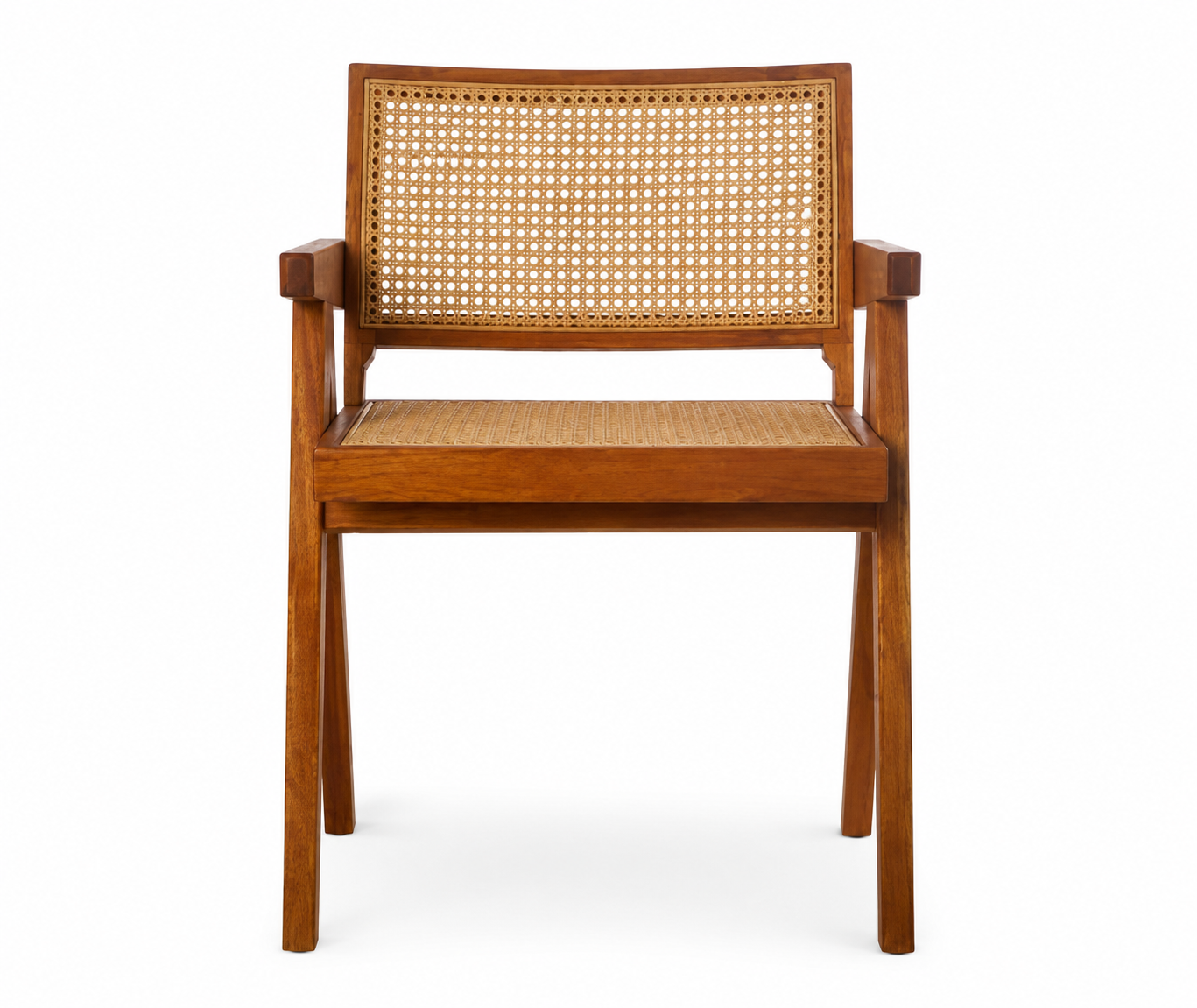 Aurelia Teak Wooden Cane Accent Chair