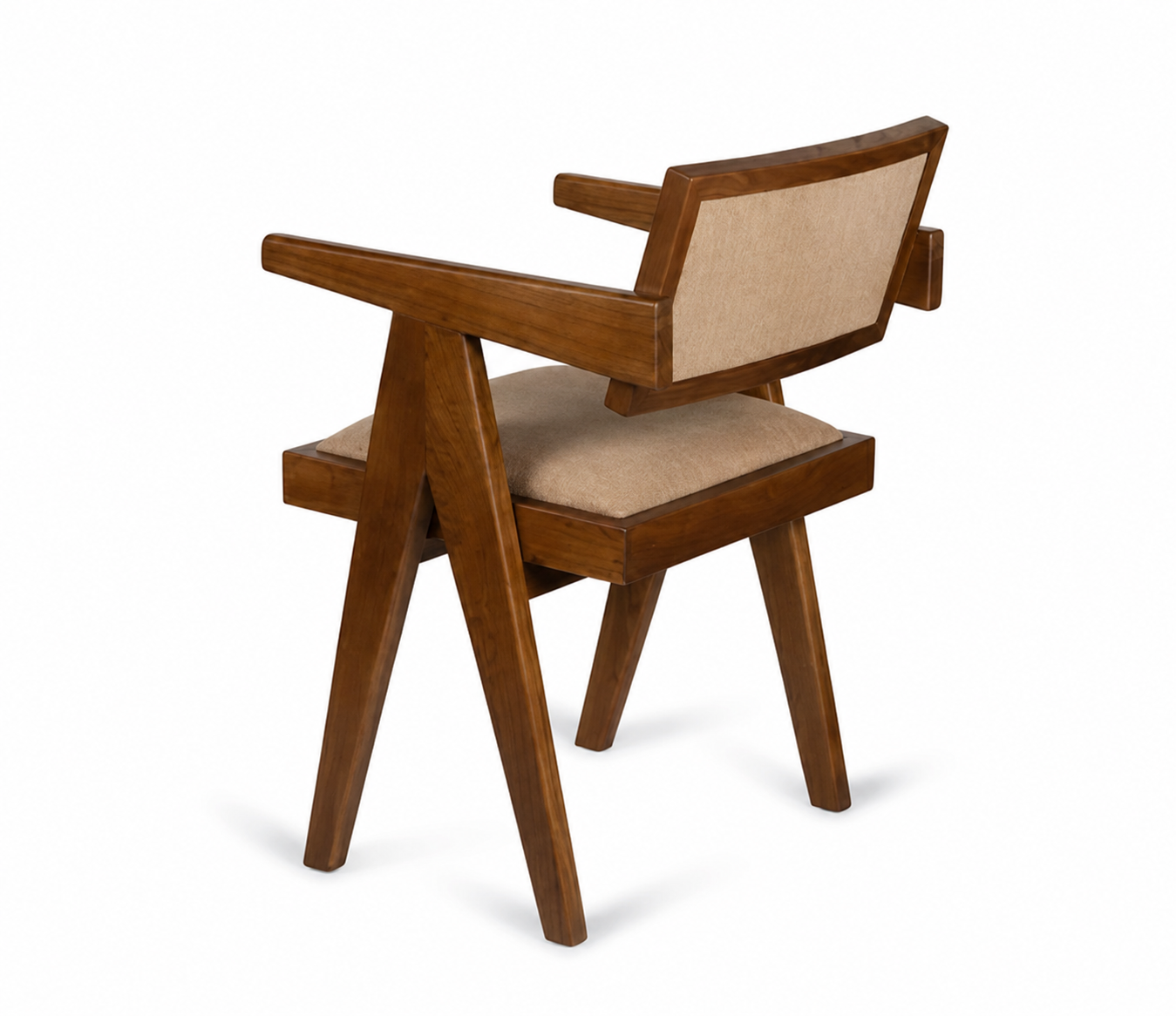 Elara Teak Wooden Cushion Restaurant Dining Chair