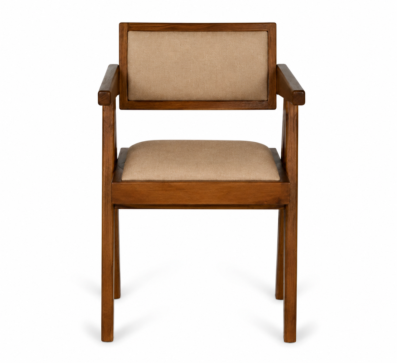 Elara Teak Wooden Cushion Restaurant Dining Chair