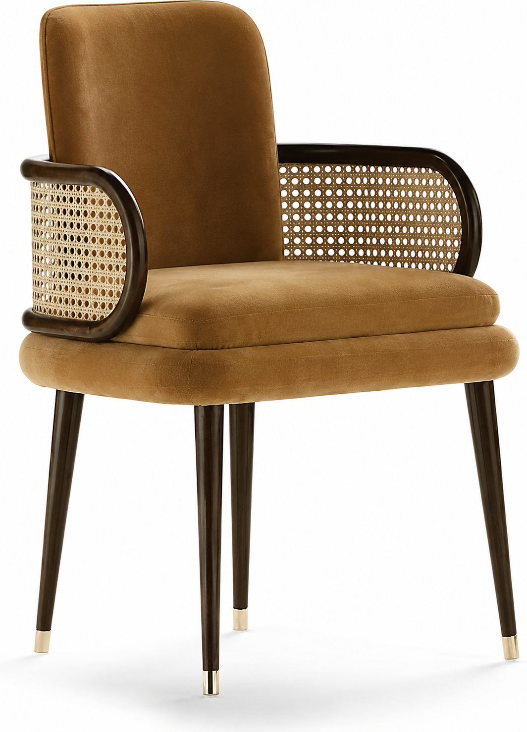 Marcell Velvet Cane Chair