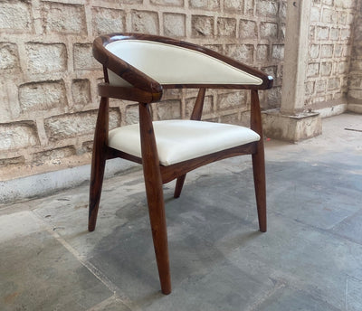 Aviano Curved Frame Solid Wood Arm Chair