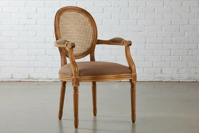 Bordeaux French Provincial Solid Wood Cane Chair