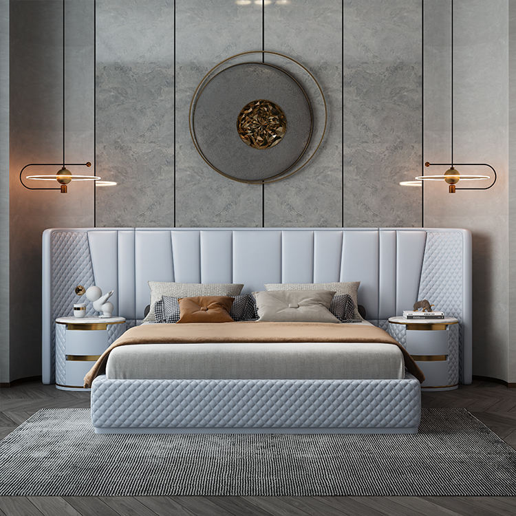 Sapphire Crown Art Upholstered Bed