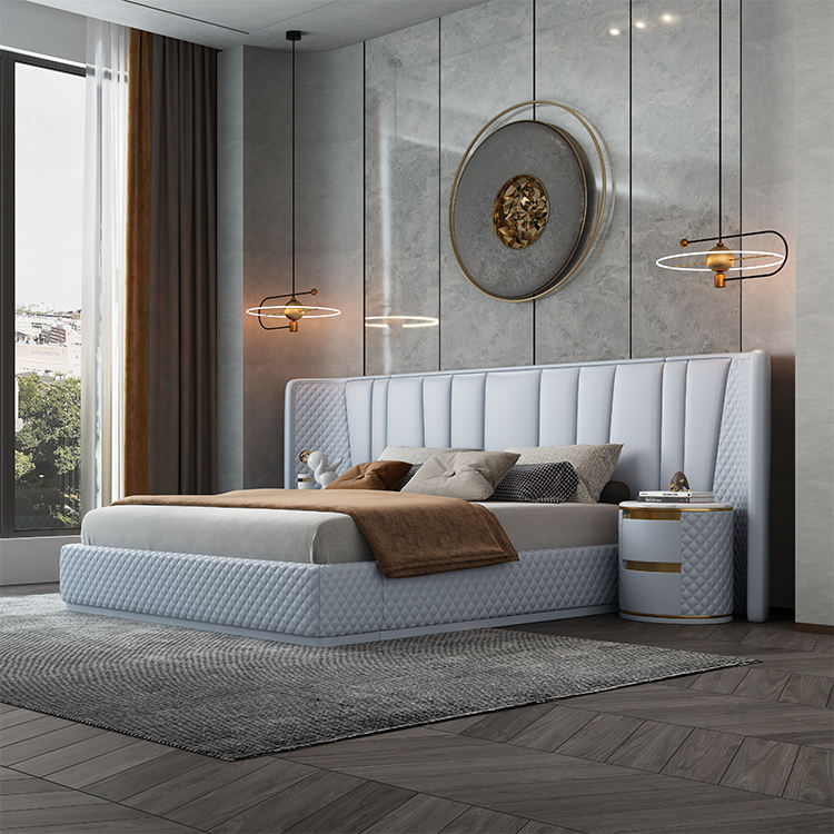 Sapphire Crown Art Upholstered Bed