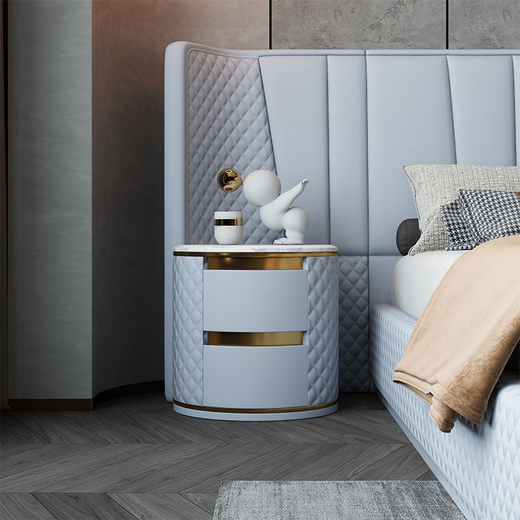 Sapphire Crown Art Upholstered Bed