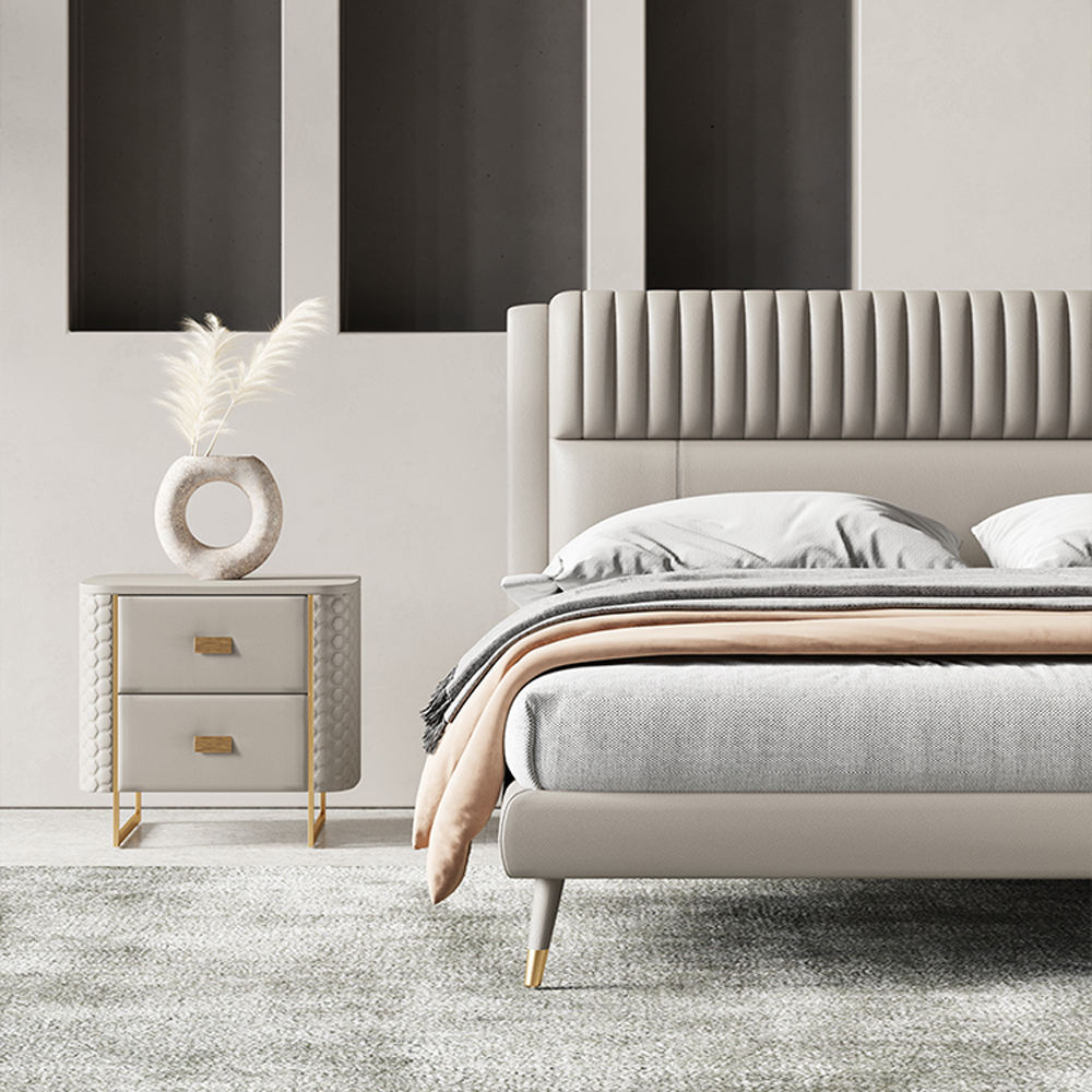 Calvino Modern Leatherette Bed